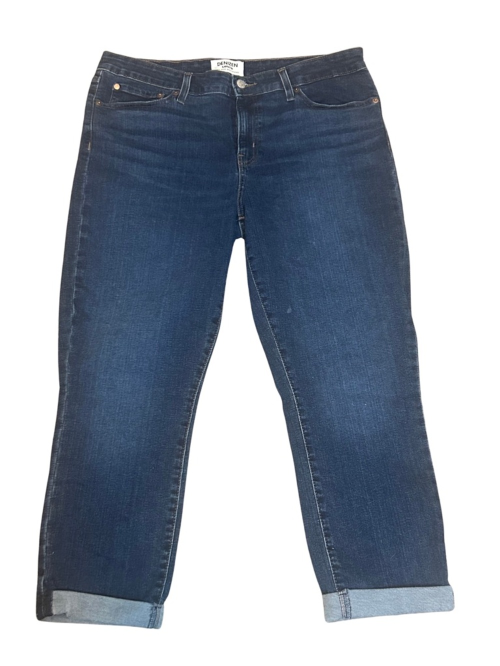 Denizen from Levi's Indigo Boyfriend Jeans - Rolled Hem